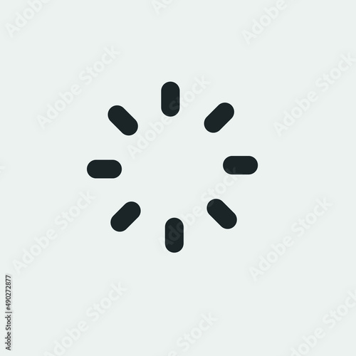 Loading vector icon solid grey