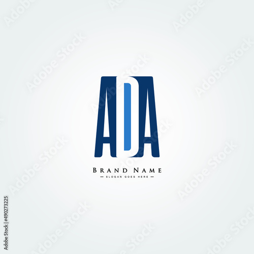 Initial Letter ADA Logo - Simple Business Logo for Alphabet A, D and A