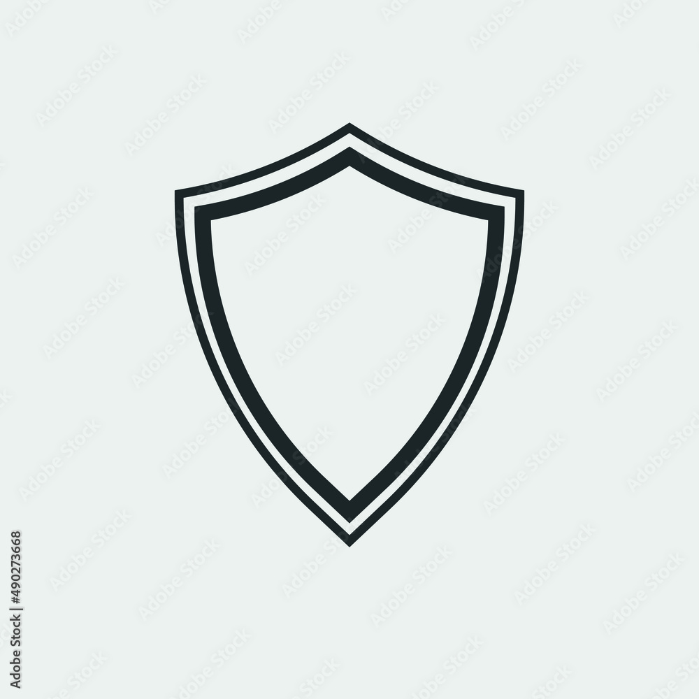 Shield vector icon illustration sign Shield vector icon illustration sign