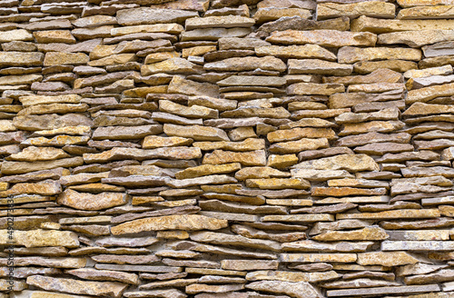 Wall made of natural stones