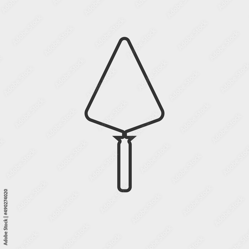 Trowel vector icon illustration sign Trowel vector icon illustration sign
