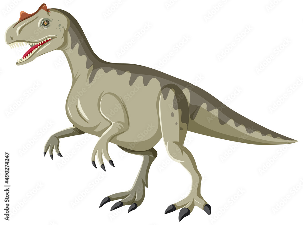 Fototapeta premium Allosaurus dinosaur on white background
