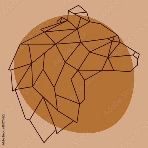 illustration of low poly bear