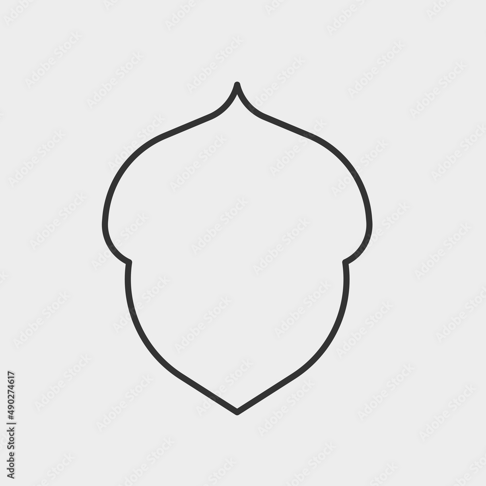 Acorn vector icon illustration sign Acorn vector icon illustration sign