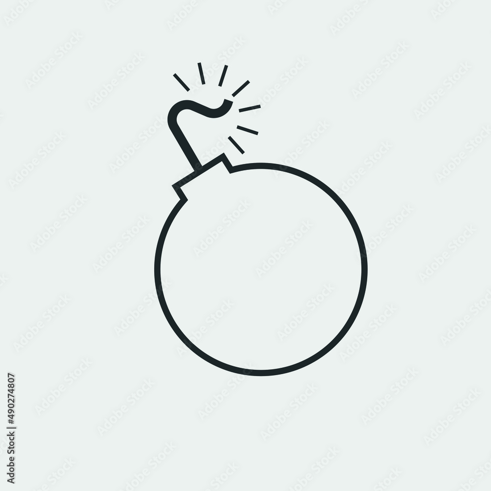 Bomb vector icon illustration sign Bomb vector icon illustration sign