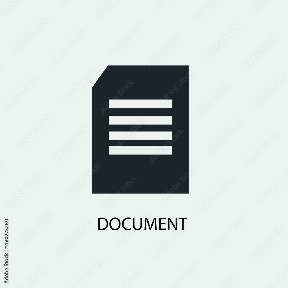 Document vector icon illustration sign Document vector icon illustration sign
