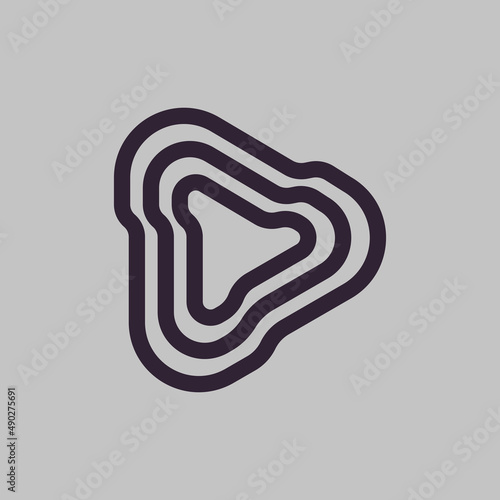 Video stream icon line. Isolated symbol on the theme of online education with icon of video stream, live streaming and multimedia vector illustration.