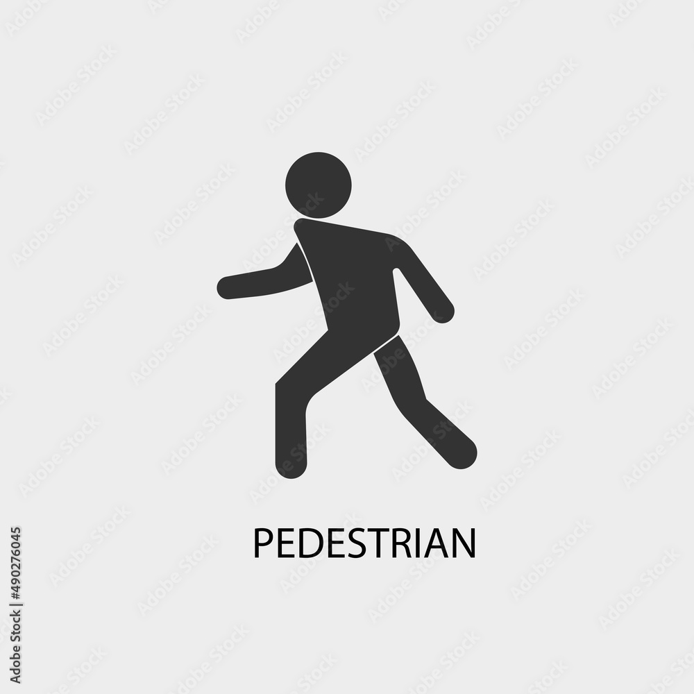 Pedestrian vector icon illustration sign Pedestrian vector icon illustration sign