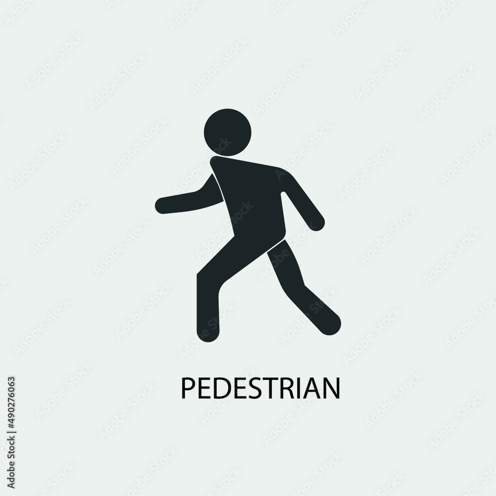 Pedestrian vector icon illustration sign