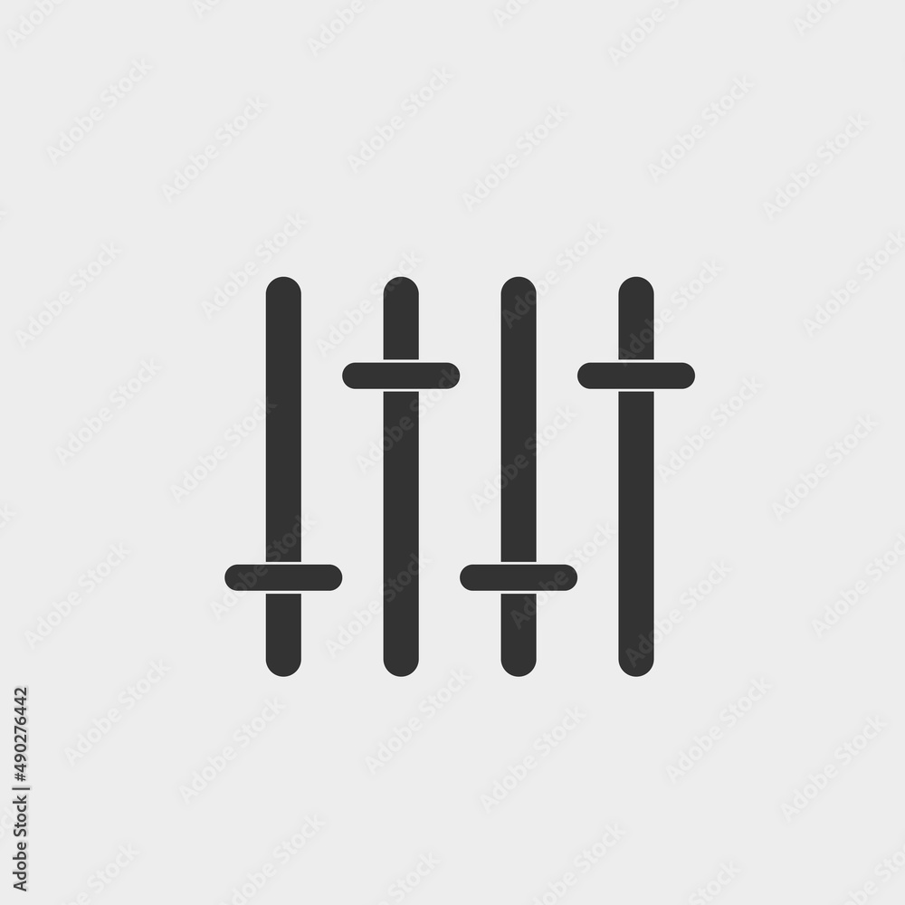 Sound mixer vector icon illustration sign Sound mixer vector icon illustration sign