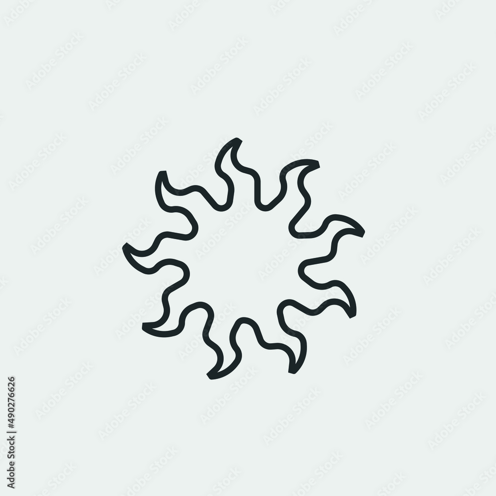 Sun vector icon illustration sign Sun vector icon illustration sign