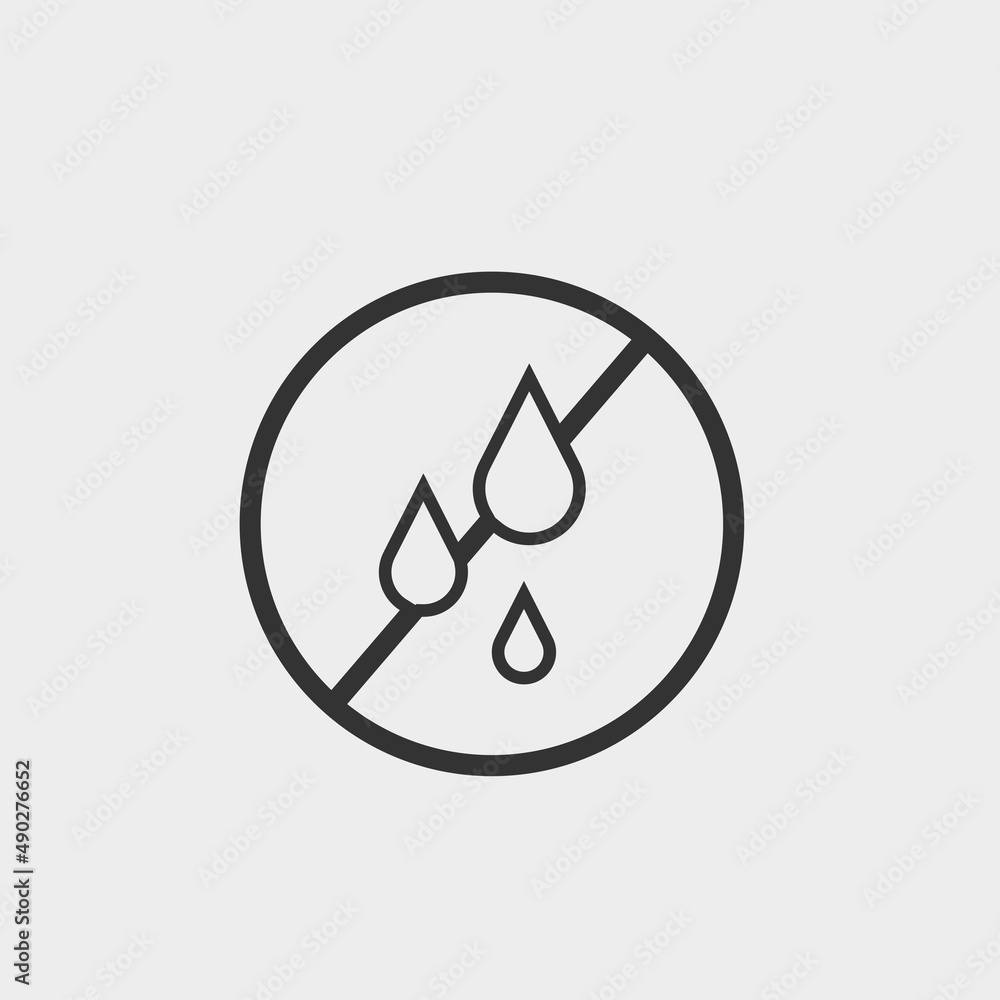 Do not water vector icon illustration sign Do not water vector icon illustration sign