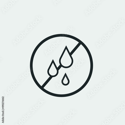 Do not water vector icon illustration sign