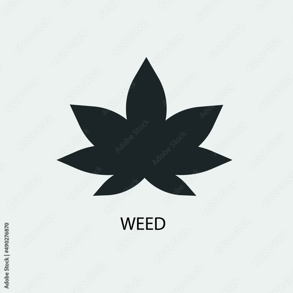 Weed vector icon illustration sign Weed vector icon illustration sign