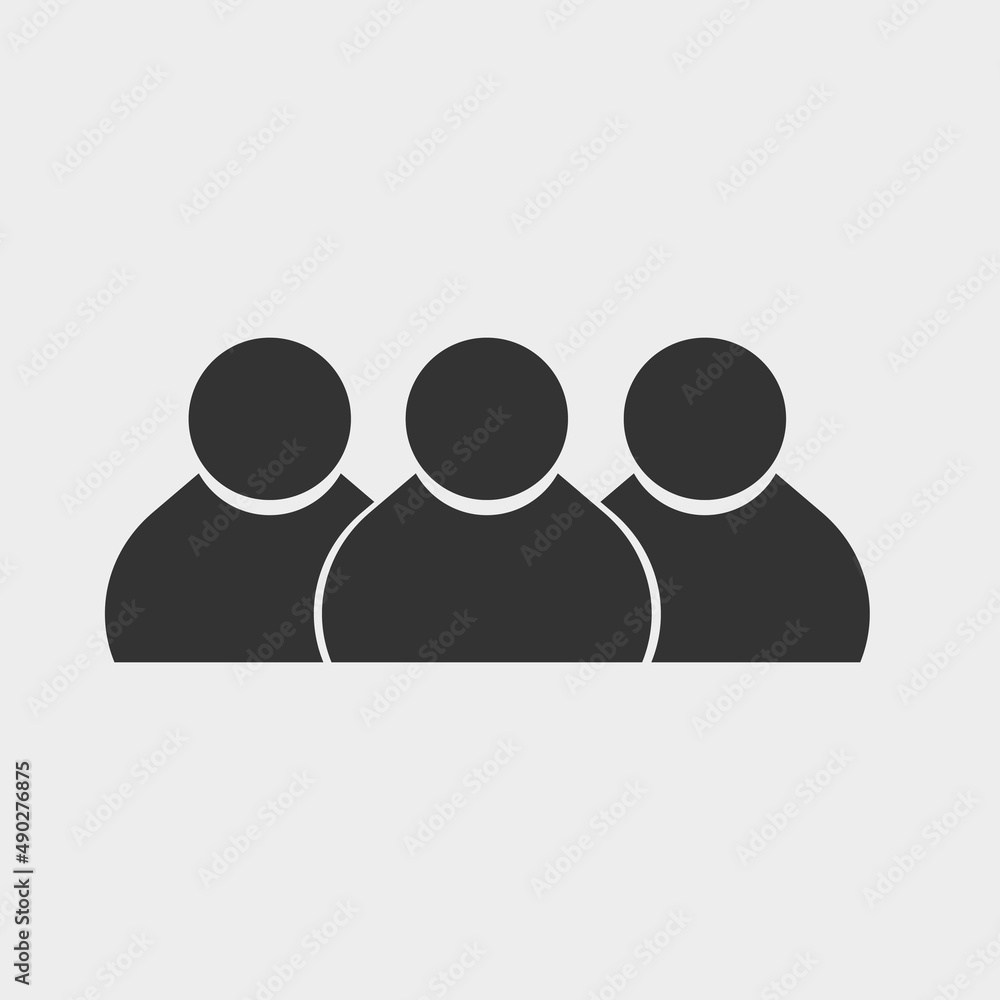 Group of people vector icon illustration sign Group of people vector icon illustration sign