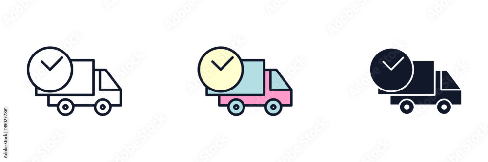 fast delivery truck icon symbol template for graphic and web design ...