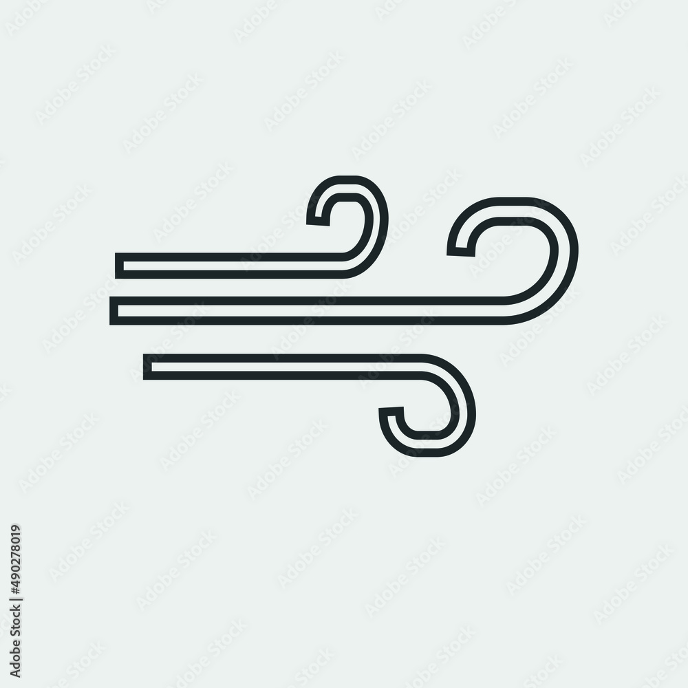 Wind blow vector icon illustration sign Wind blow vector icon illustration sign