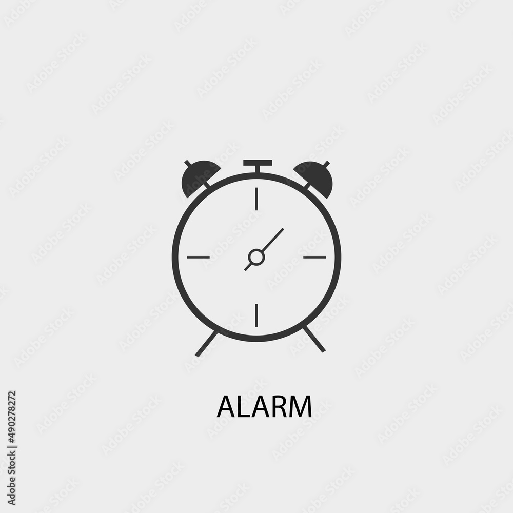 Alarm vector icon illustration sign Alarm vector icon illustration sign
