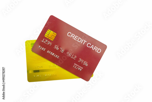 Red and yellow credit card