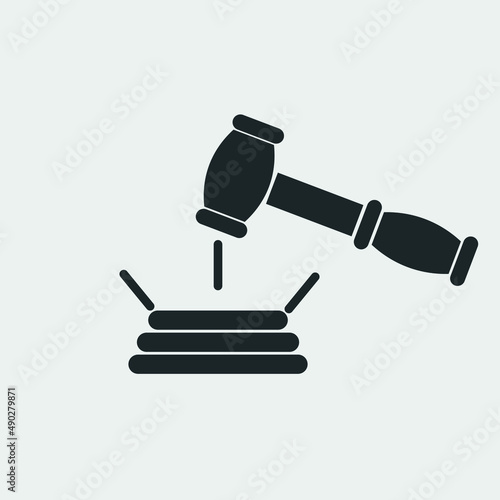 Auction vector icon illustration sign