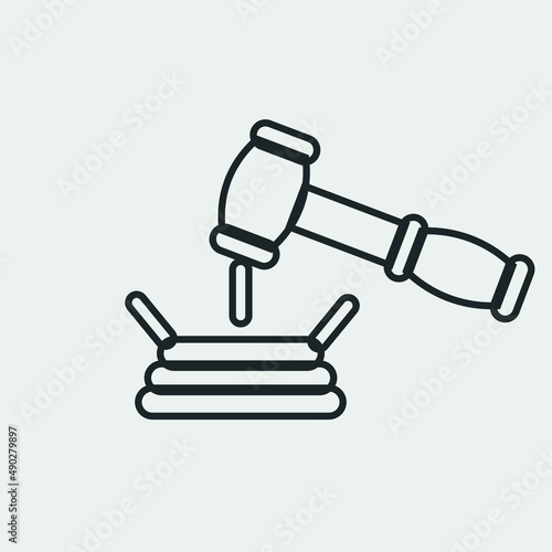 Auction vector icon illustration sign