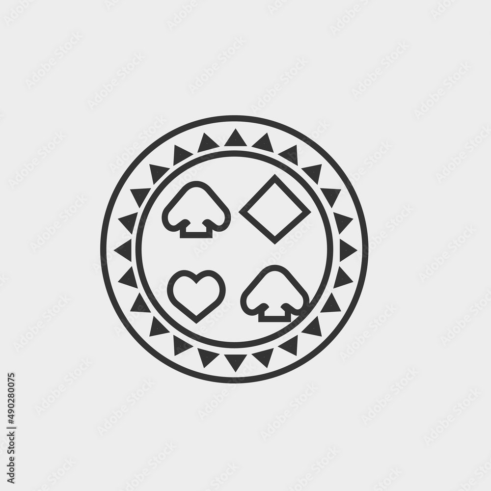 Blackjack vector icon illustration sign Blackjack vector icon illustration sign