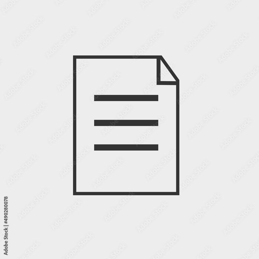 Document vector icon illustration sign Document vector icon illustration sign