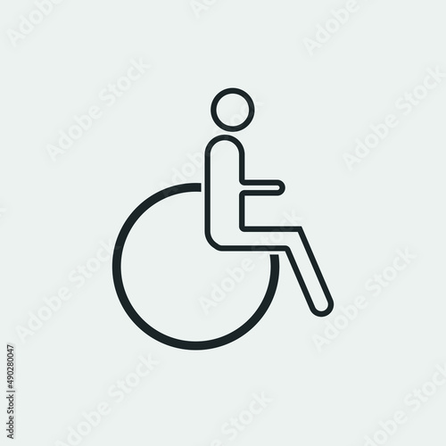 Disabled vector icon illustration sign