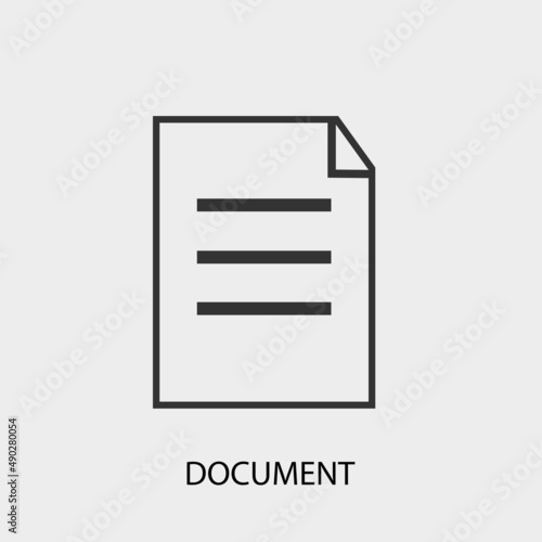 Document vector icon illustration sign