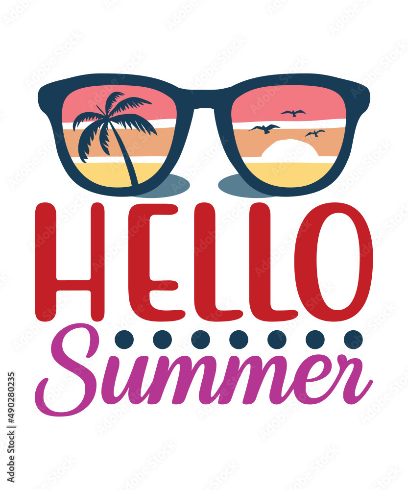 Vetor de Summer Beach Bundle SVG, Beach Svg Bundle, Summertime, Funny ...