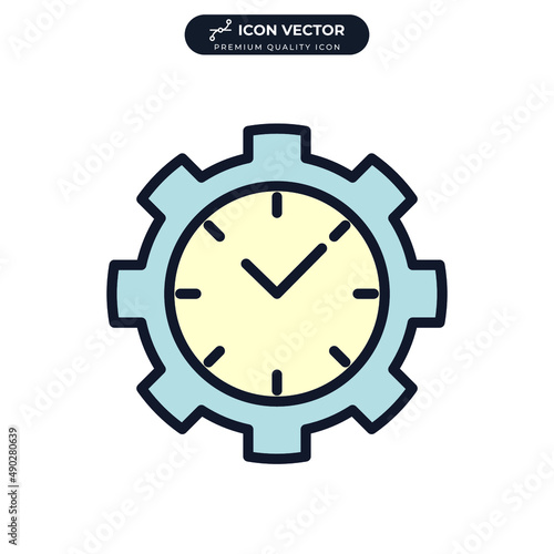 time management icon symbol template for graphic and web design collection logo vector illustration