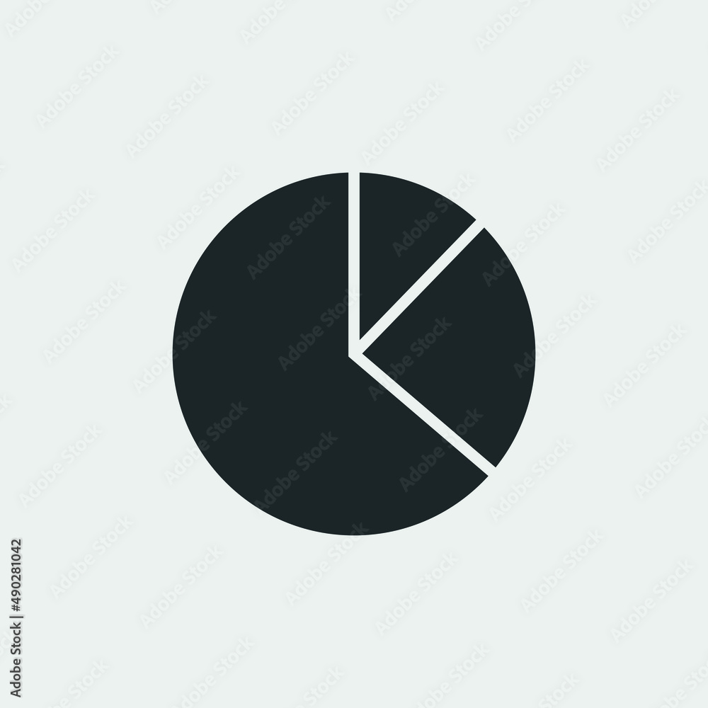 Pie chart vector icon illustration sign Pie chart vector icon illustration sign