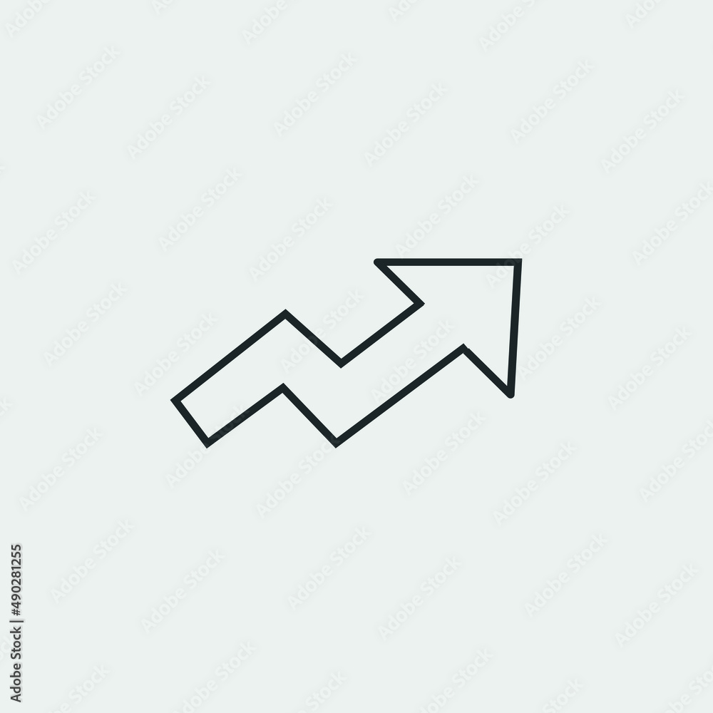 Rise arrow vector icon illustration sign Rise arrow vector icon illustration sign
