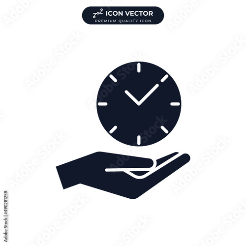 save time icon symbol template for graphic and web design collection logo vector illustration