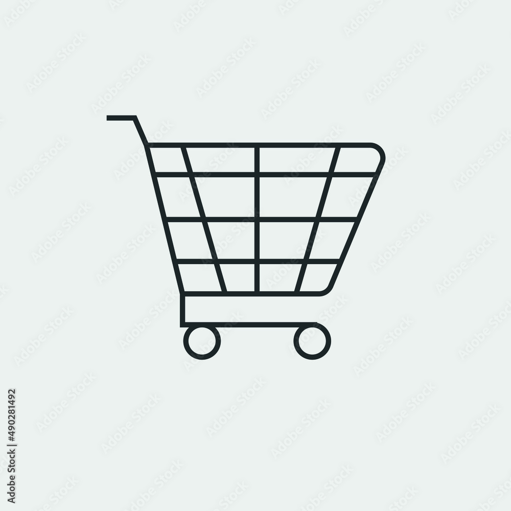 Shopping cart vector icon illustration sign Shopping cart vector icon illustration sign