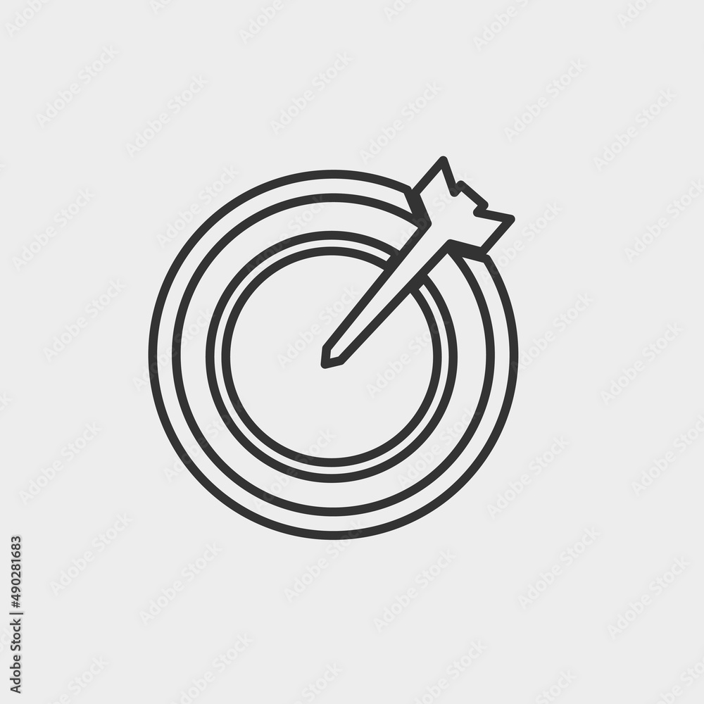 Target vector icon illustration sign Target vector icon illustration sign