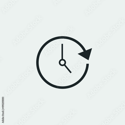 Time arrow vector icon illustration sign