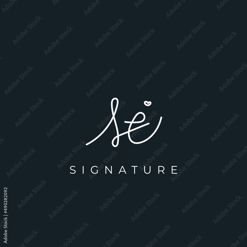 Unique Hand Lettering Signature SC Logo Design Unique Hand Lettering Signature SC Logo Design