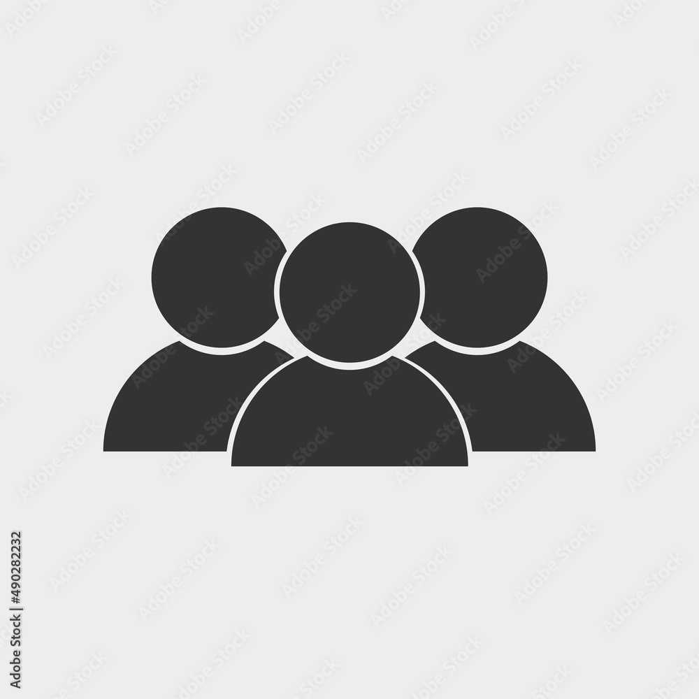 Users vector icon illustration sign Users vector icon illustration sign