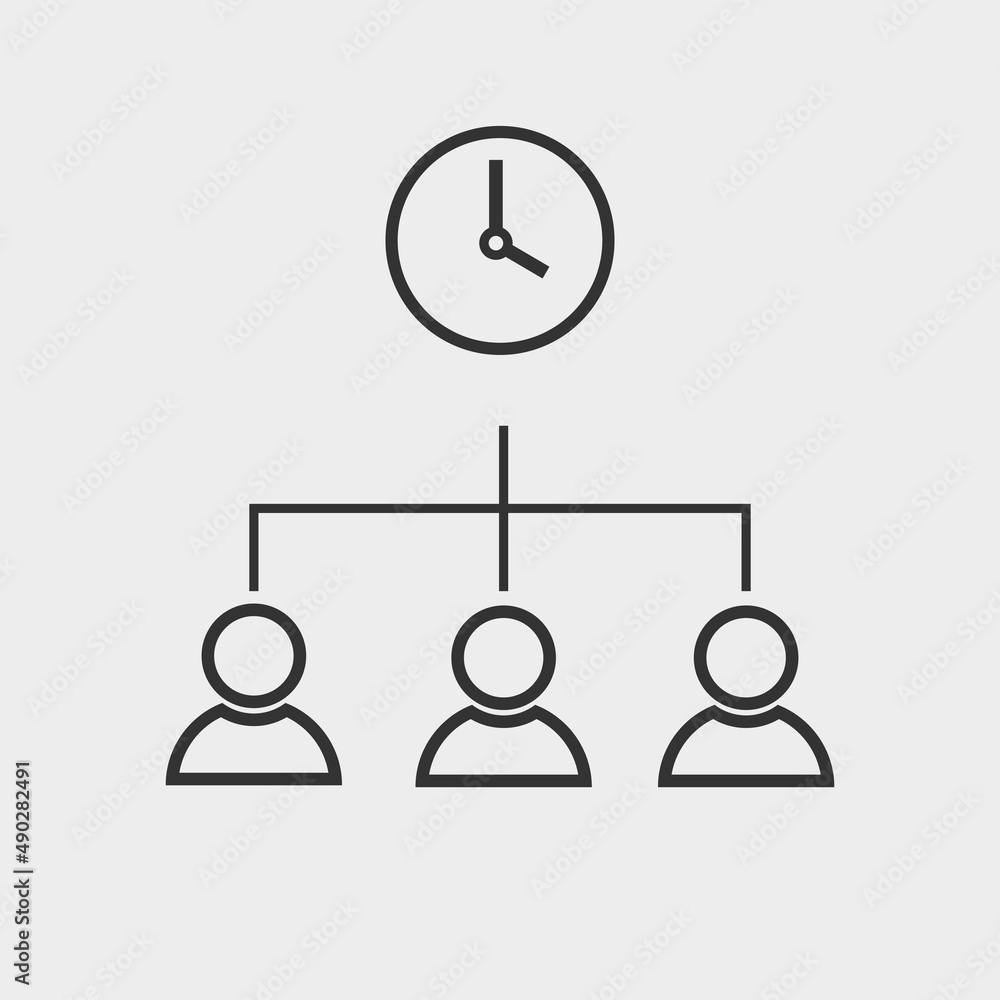 Work time vector icon illustration sign Work time vector icon illustration sign