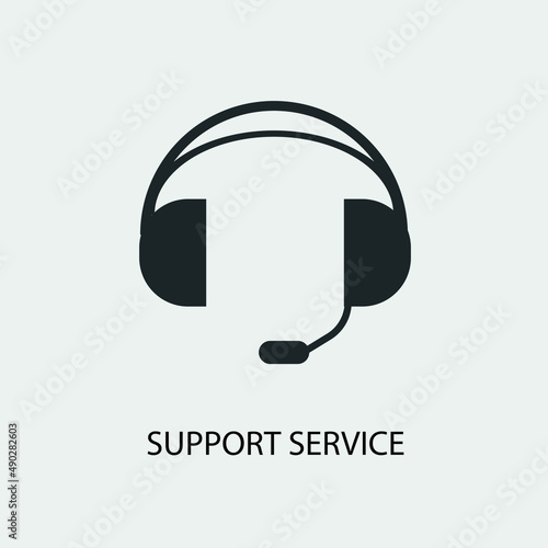 Support service vector icon illustration sign