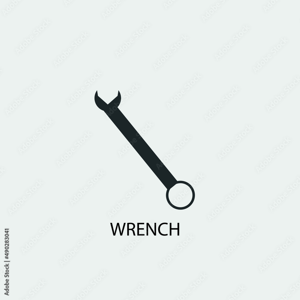 Wrench vector icon illustration sign Wrench vector icon illustration sign