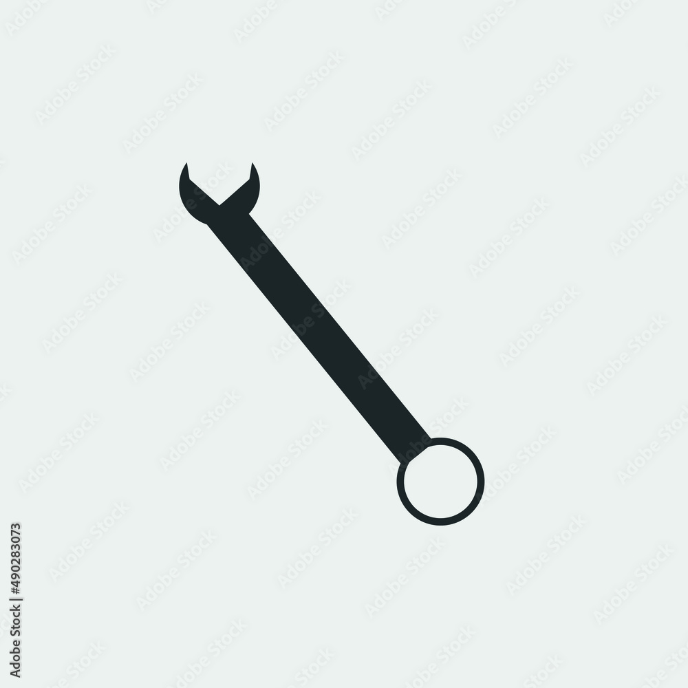 Wrench vector icon illustration sign Wrench vector icon illustration sign