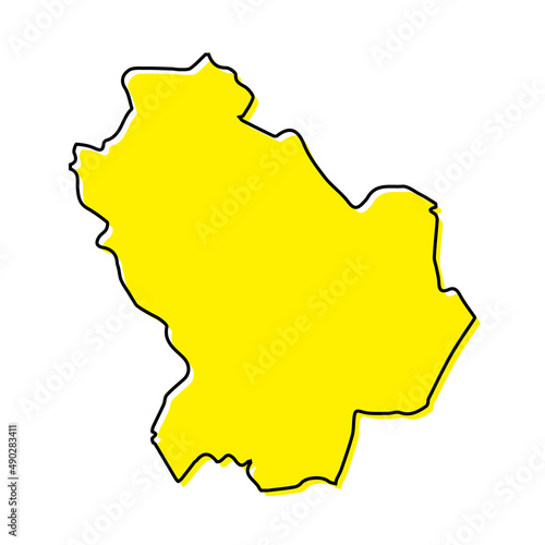 Simple outline map of Basilicata is a region of Italy