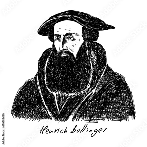 Heinrich Bullinger (1504-1575) was a Swiss reformer. He was one of the most influential theologians of the Protestant Reformation in the 16th century. Christian figure.