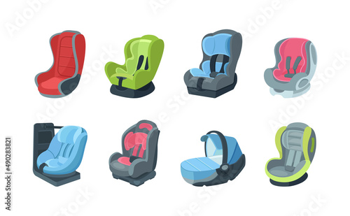 Childish automobile armchair for child, infant, newborn baby, folding stroller, buggy photo