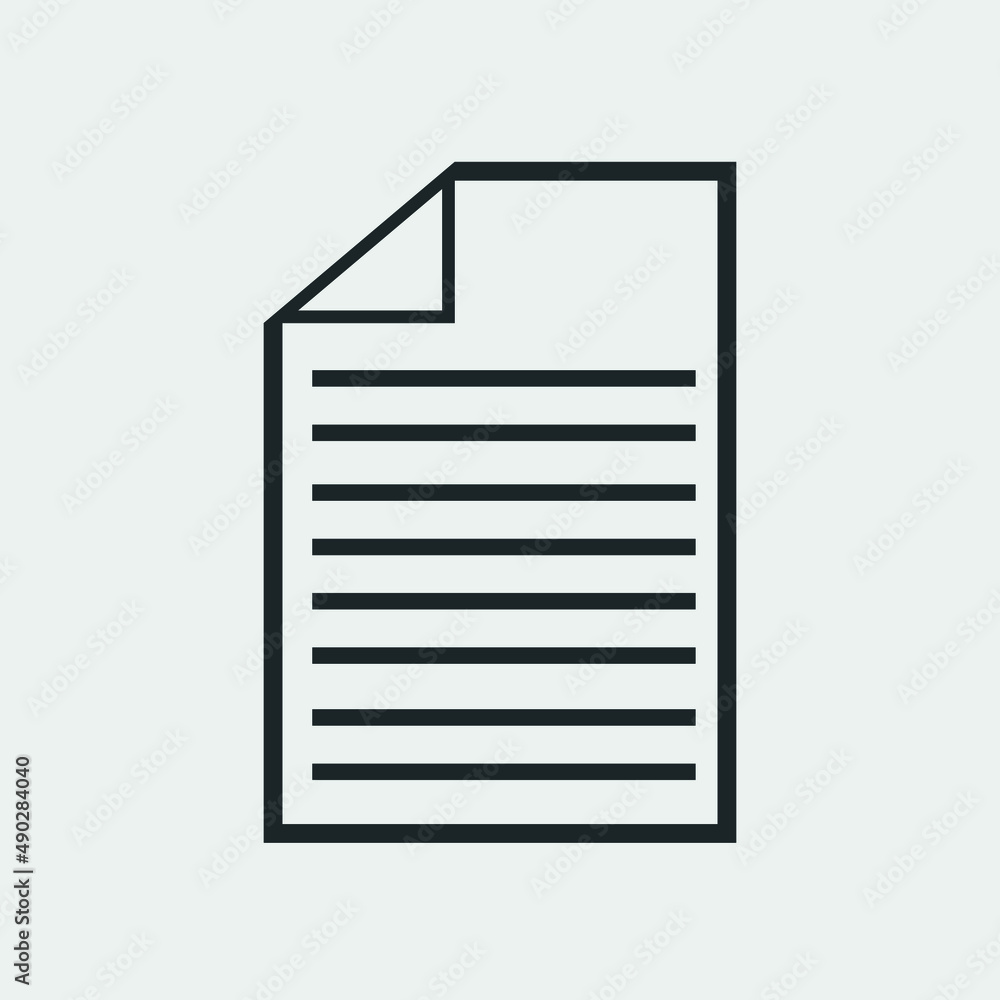 Document vector icon illustration sign Document vector icon illustration sign