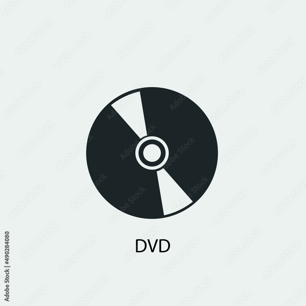 DVD vector icon illustration sign DVD vector icon illustration sign