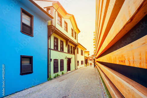 Valokuva Eskisehir, Turkey - Colorful Odunpazari District houses view in Eskisehir City