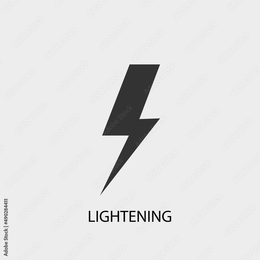 Lightening vector icon illustration sign Lightening vector icon illustration sign